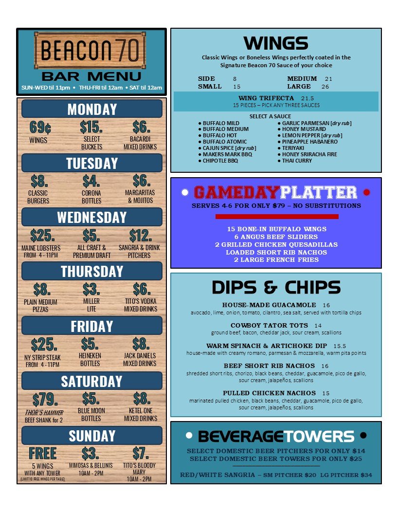 Bar Menu 2