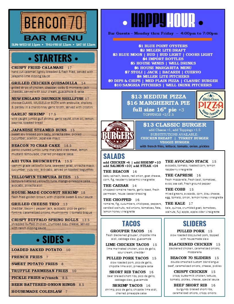 Bar Menu